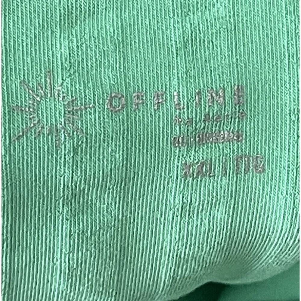 Aerie OFFLINE Women’s size XXL Green Cropped Top Short Sleeve Square Neck - Picture 4 of 6